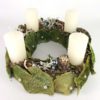 Adventkranz Baumschwamm Grün