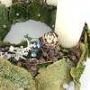 Adventkranz Baumschwamm Grün Detail