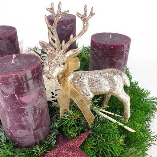 Adventkranz Tanne Bordo Detail