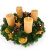 Adventkranz gebunden gelb