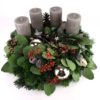 Adventkranz gebunden grau