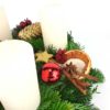 Adventkranz Tanne Weiß Detail