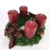 Adventkranz gewickelt bordo Samt