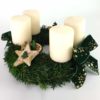 Adventkranz gewickelt creme grün