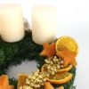 Adventkranz Gew Creme Orange Detail