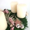 Adventkranz Gew Creme Rosa Detail