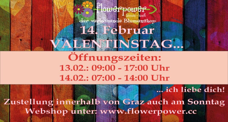 Öffnungszeiten Valentinstag 2021