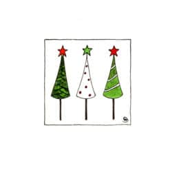 Karte Herzenskunst Christbäume